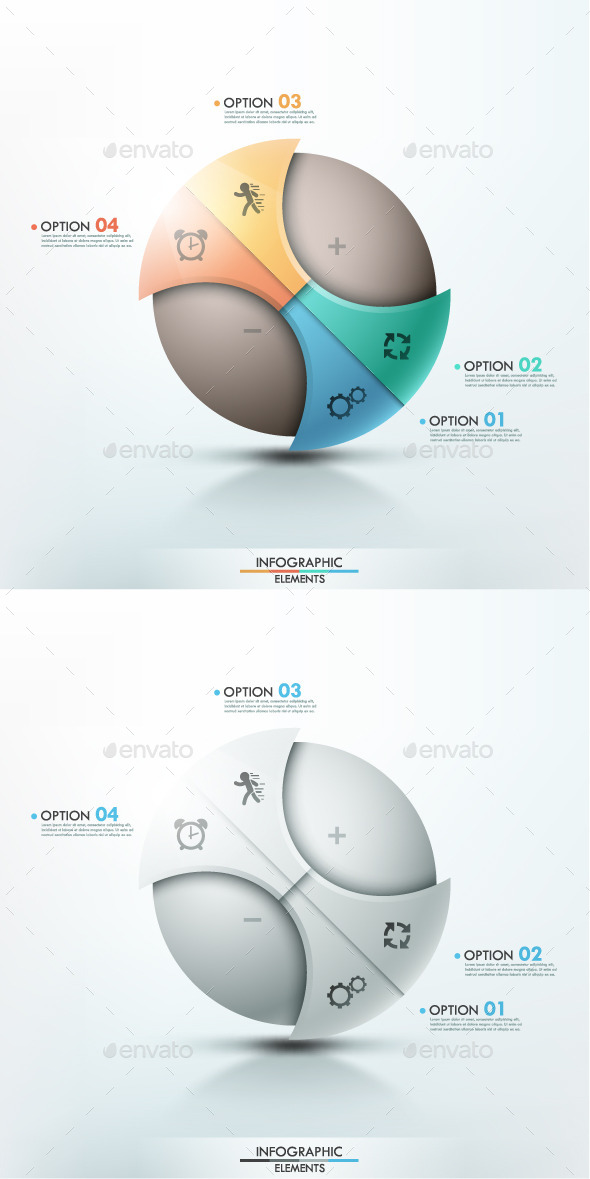 Modern Infographic Options Banner (2 Items) - Infographics