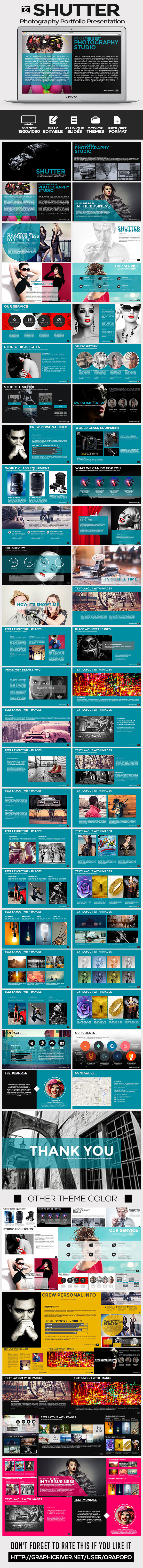 Shutter Photography Portfolio Presentation - Creative PowerPoint Templates
