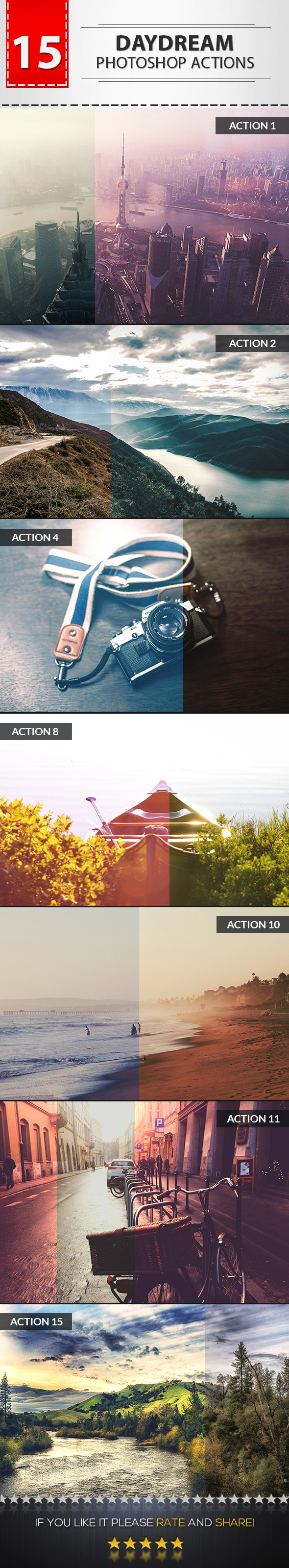 15 Daydream Photoshop Actions - Photo Effects Actions