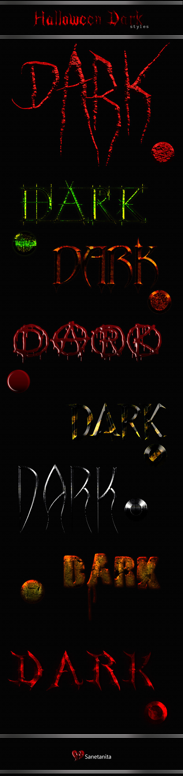 Halloween Dark Styles - Text Effects Styles