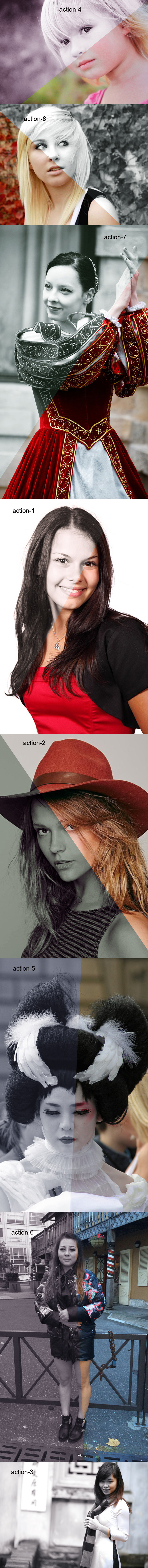 Black & White Action - Photo Effects Actions