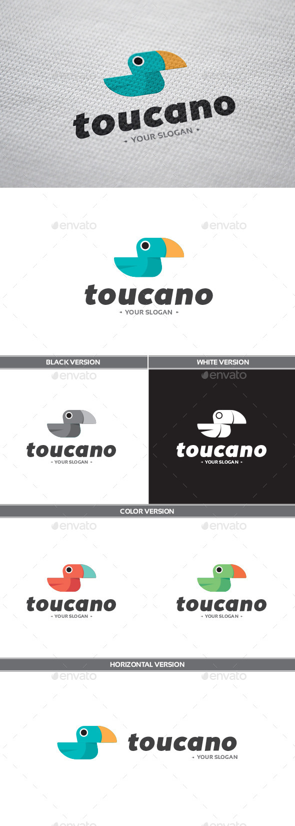 Toucano Logo - Animals Logo Templates