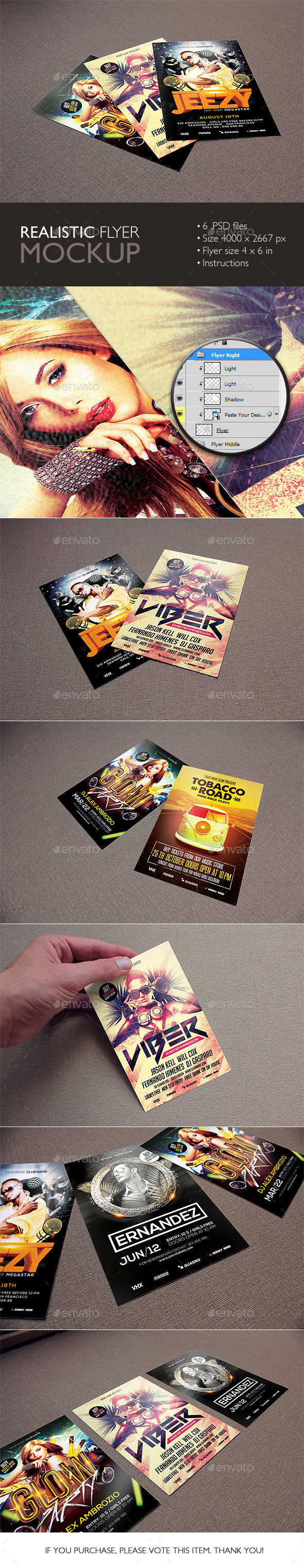 Realistic Flyer Mockup - Flyers Print