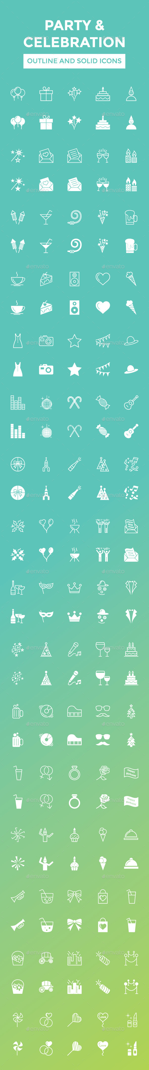 Party and Celebration Vector Icons - Miscellaneous Icons