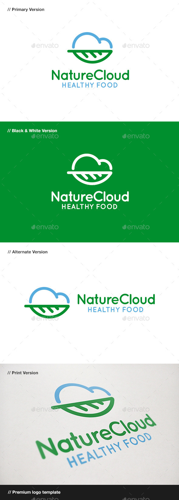 Nature Cloud Logo - Nature Logo Templates