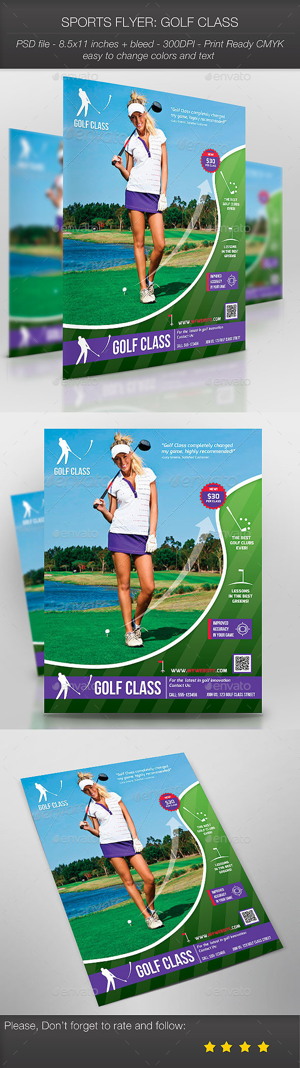 Sports Flyer: Golf Class - Sports Events