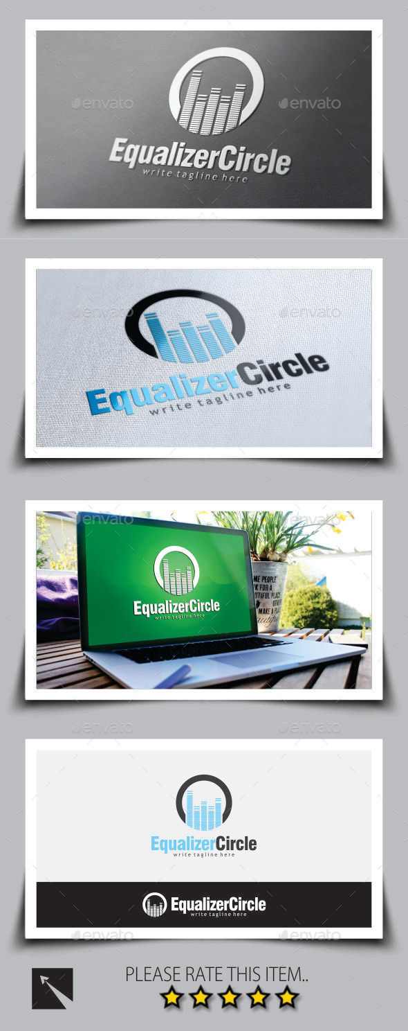 Equalizer Circle Logo Template - Symbols Logo Templates