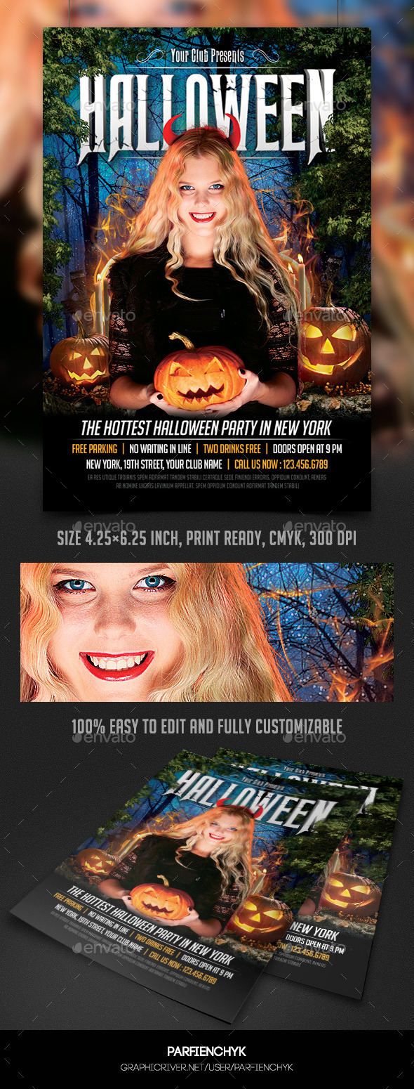 Halloween Party Flyer Template - Clubs & Parties Events