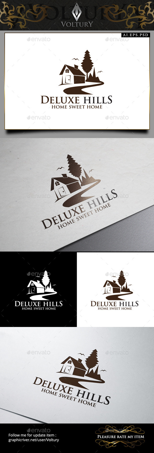 Deluxe Hills Logo - Buildings Logo Templates