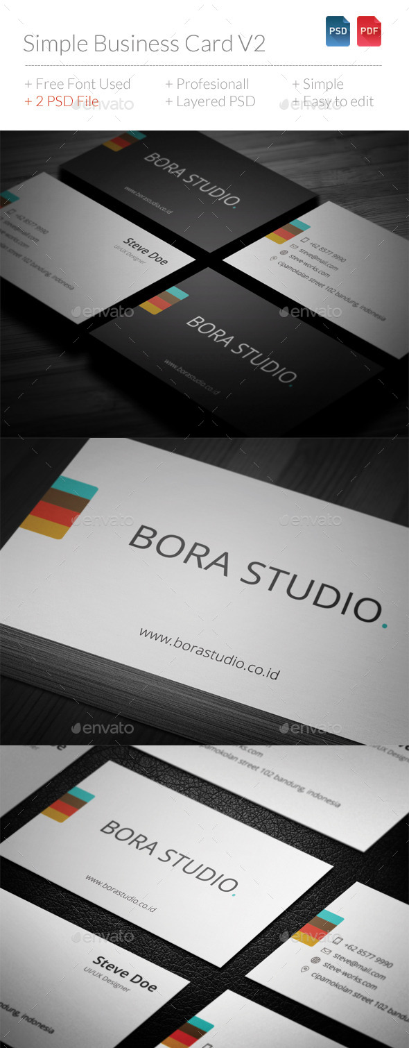 Simple Business Card V2 - Corporate Business Cards