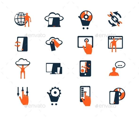 Business Icon Set. Software and Web Development - Business Icons