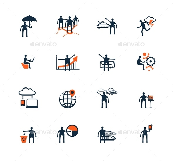Business People Icons. Management, Human Resources - Business Icons