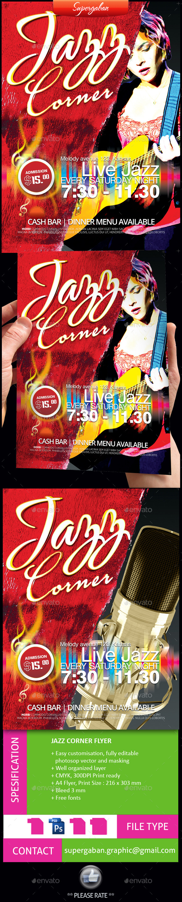 Jazz Corner Flyer - Concerts Events
