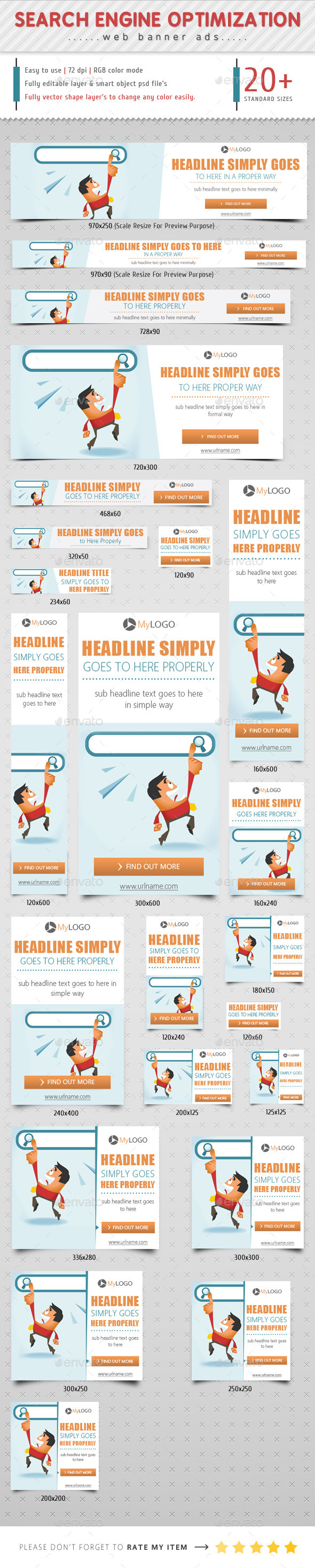 Search Engine Optimization Web Ads - Banners & Ads Web Elements