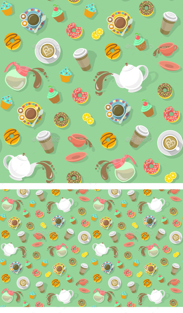 Coffee and Tea Pattern - Patterns Decorative