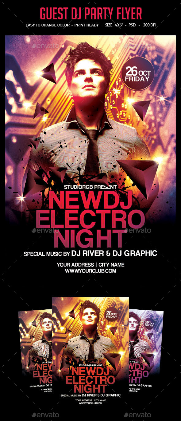 Guest Dj Party Flyer - Clubs & Parties Events