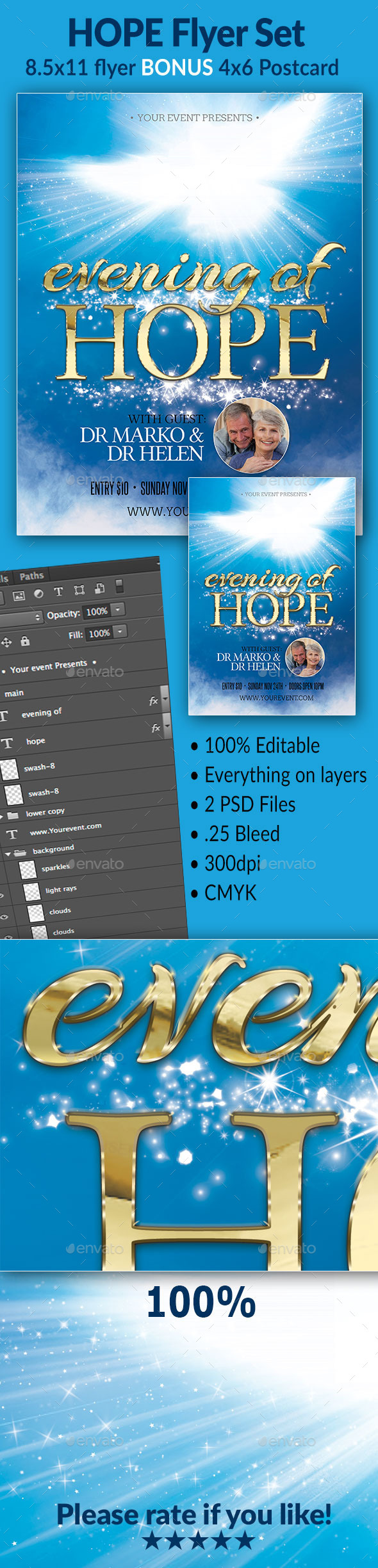 Evening of Hope Flyer Set - Events Flyers