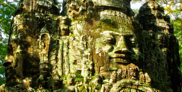 Angkor Faces Time Lapse Loop