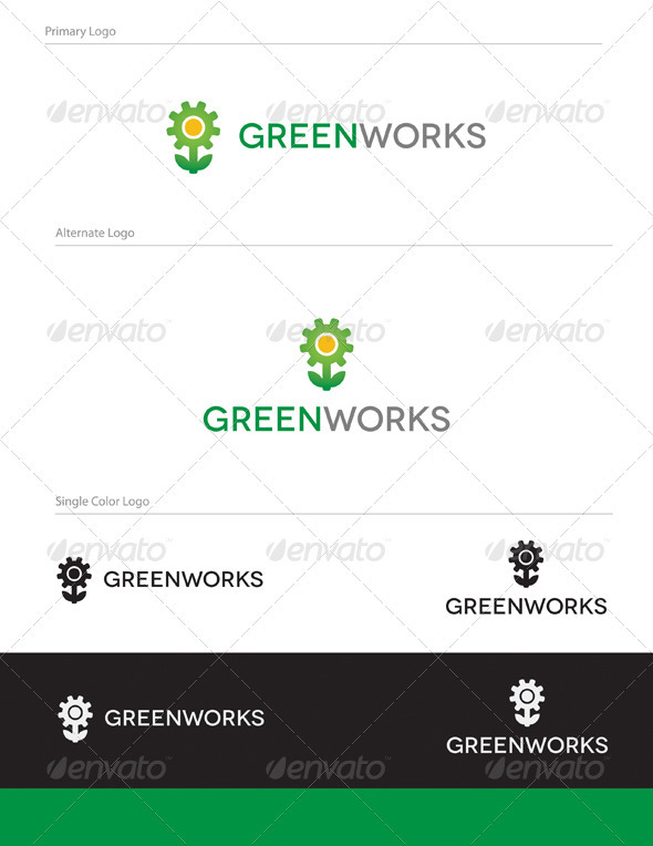 Green Works Logo Design - NAT-001 - Nature Logo Templates