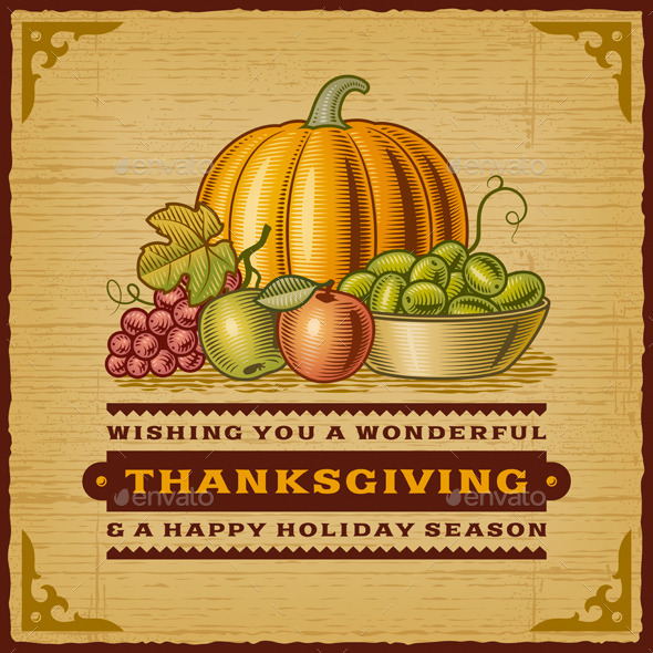 Vintage Thanksgiving Card - Miscellaneous Seasons/Holidays