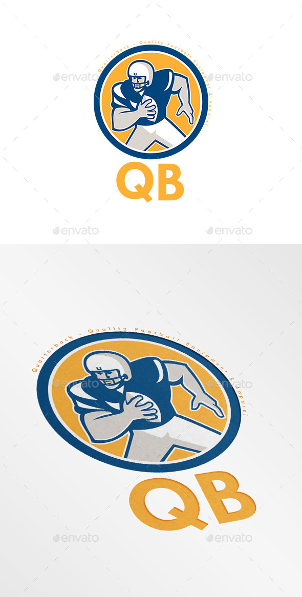 QB Quality Football Equipment Logo - Humans Logo Templates