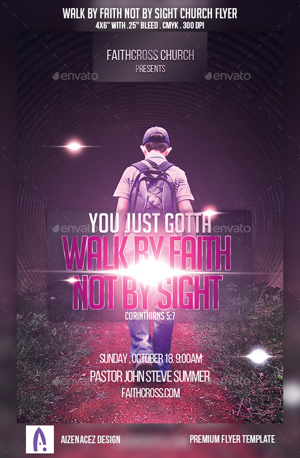 walk by faith not by sight church flyer by aizenacez graphicriver faith flyers