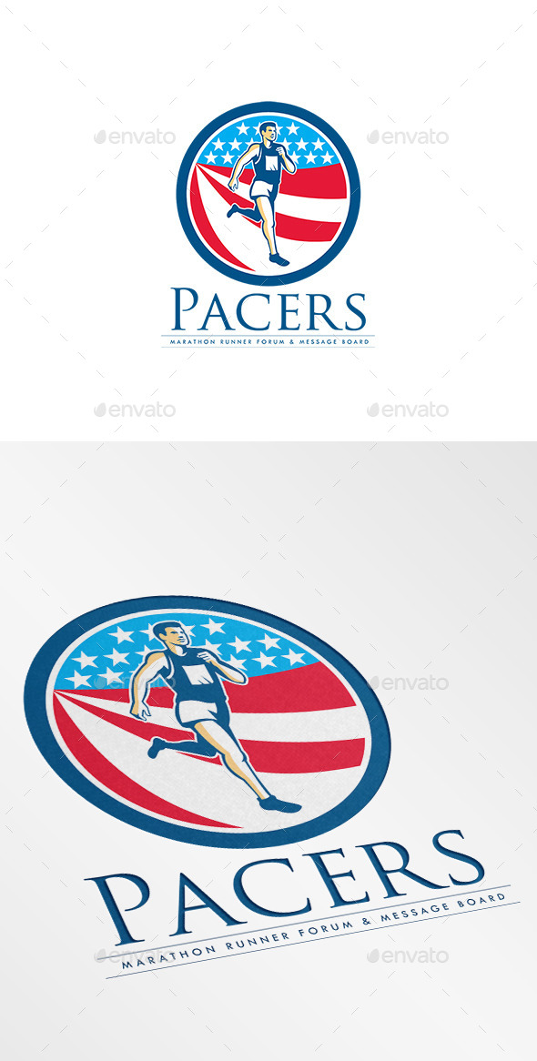 Pacers Marathon Runners Forum Logo - Humans Logo Templates
