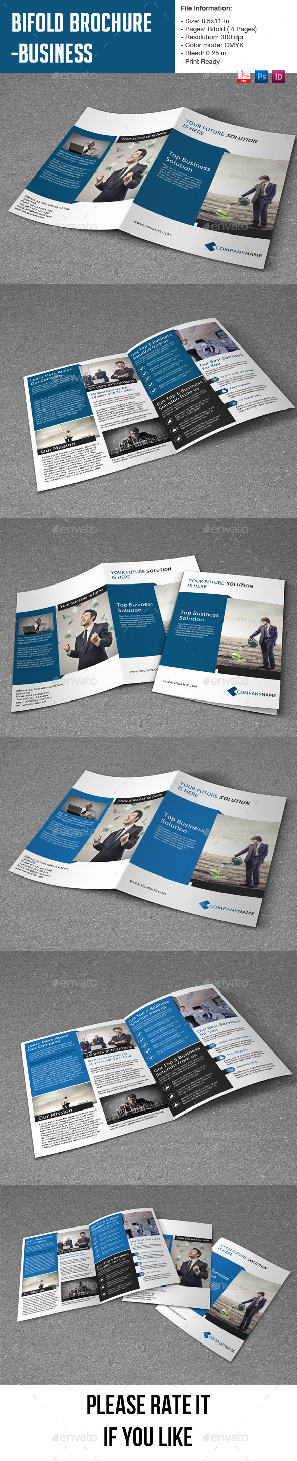 Bifold Brochure for Business-4 pages - Corporate Brochures