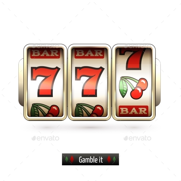 Realistic Slot Machine Isolated