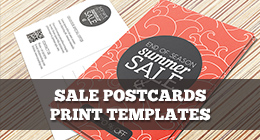 Shop sale postcards print templates