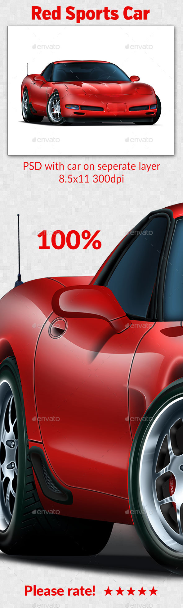 Red Sport Car - Objects Illustrations