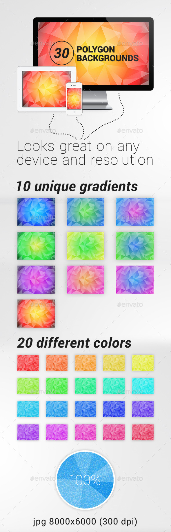 30 Polygon Backgrounds - Abstract Backgrounds