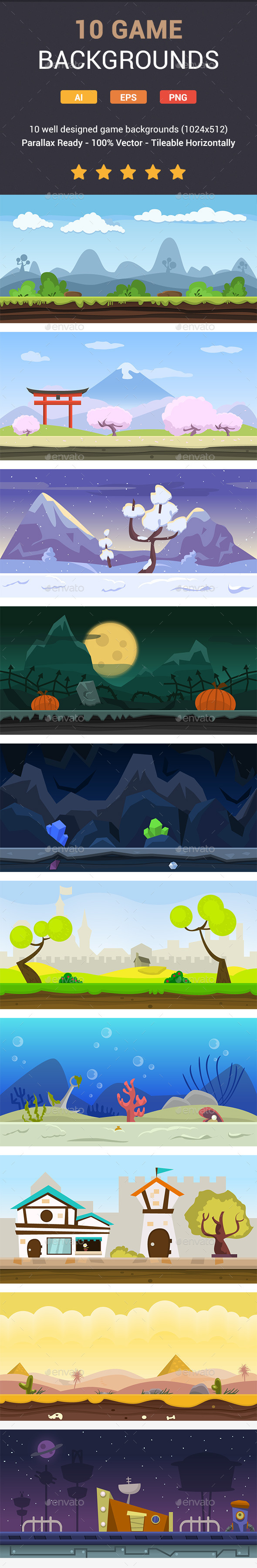 Game Background - Backgrounds Game Assets