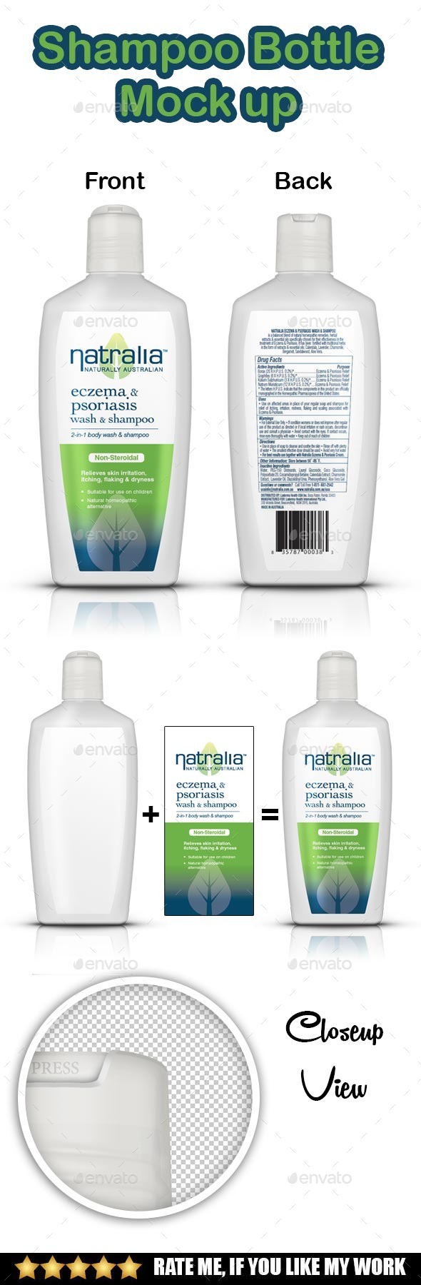 Shampoo Bottle Mockup - Product Mock-Ups Graphics