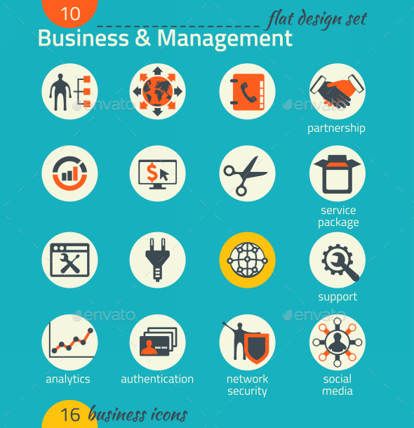 Business Icon Set. Software and Web Development - Business Icons