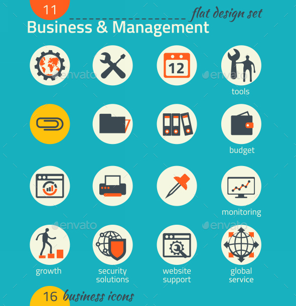 Business Icon Set. Software and Web Development - Business Icons