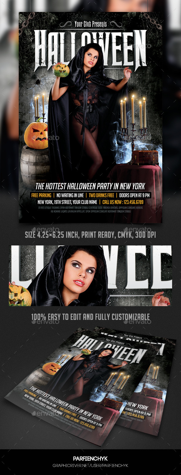 Halloween Party Flyer Template - Clubs & Parties Events