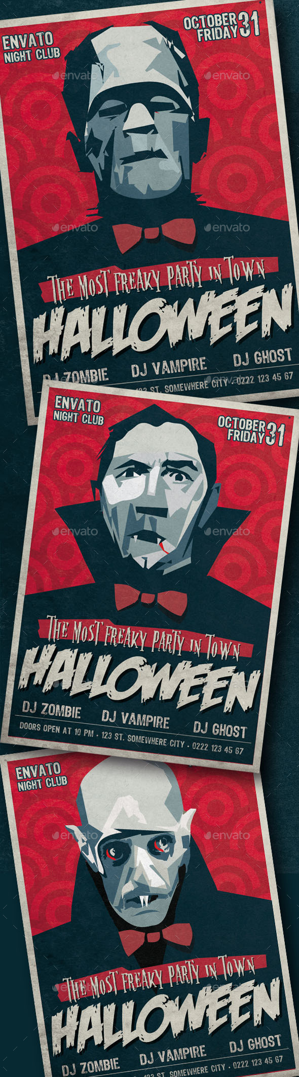 Retro Halloween Party Flyer - Clubs & Parties Events