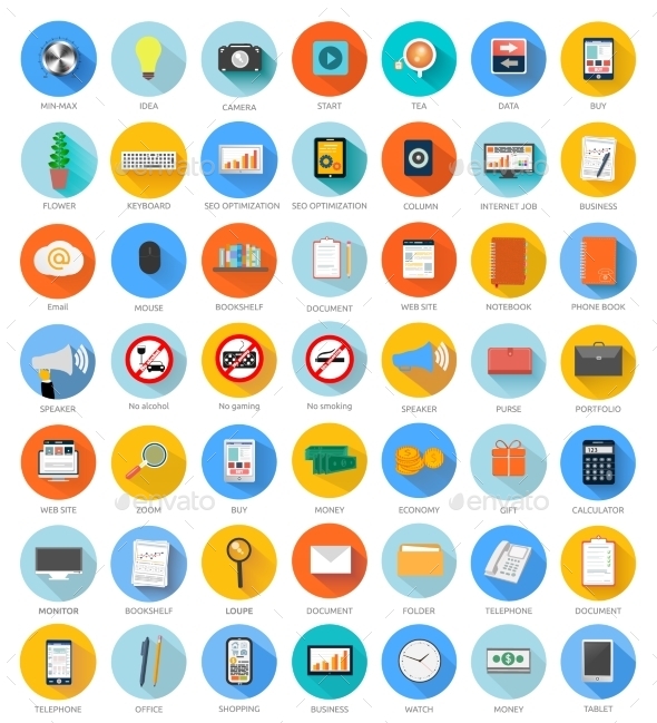 Set for Web and Mobile Applications of Office Work - Concepts Business