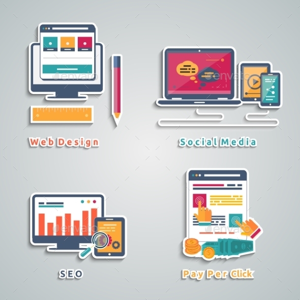 Web Design, Seo, Social Media Icons - Web Technology