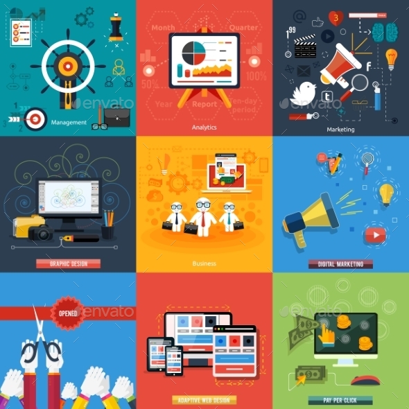 Advertising, Analytics, Management, Marketing - Technology Conceptual