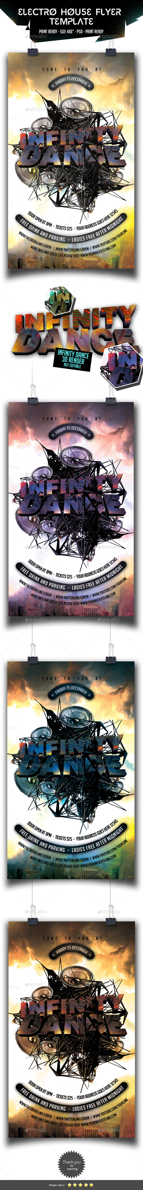 Infinity Dance Flyer Template - Clubs & Parties Events