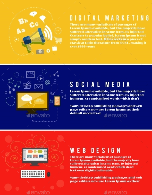 Web Design, Seo, Social Media - Technology Conceptual