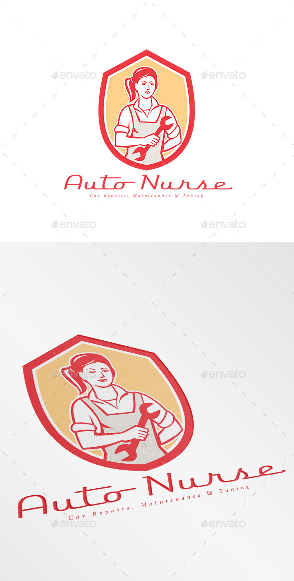 Auto Nurse Car Maintenance Logo - Humans Logo Templates