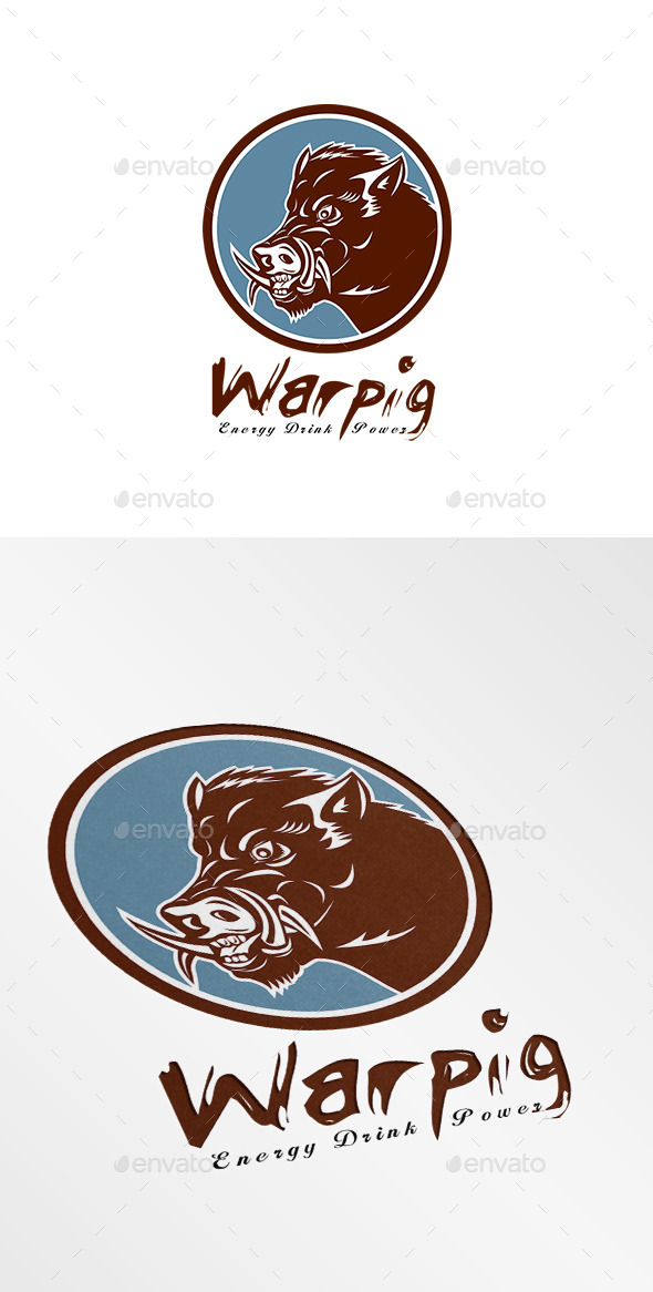 Warpig Energy Drink Logo - Animals Logo Templates