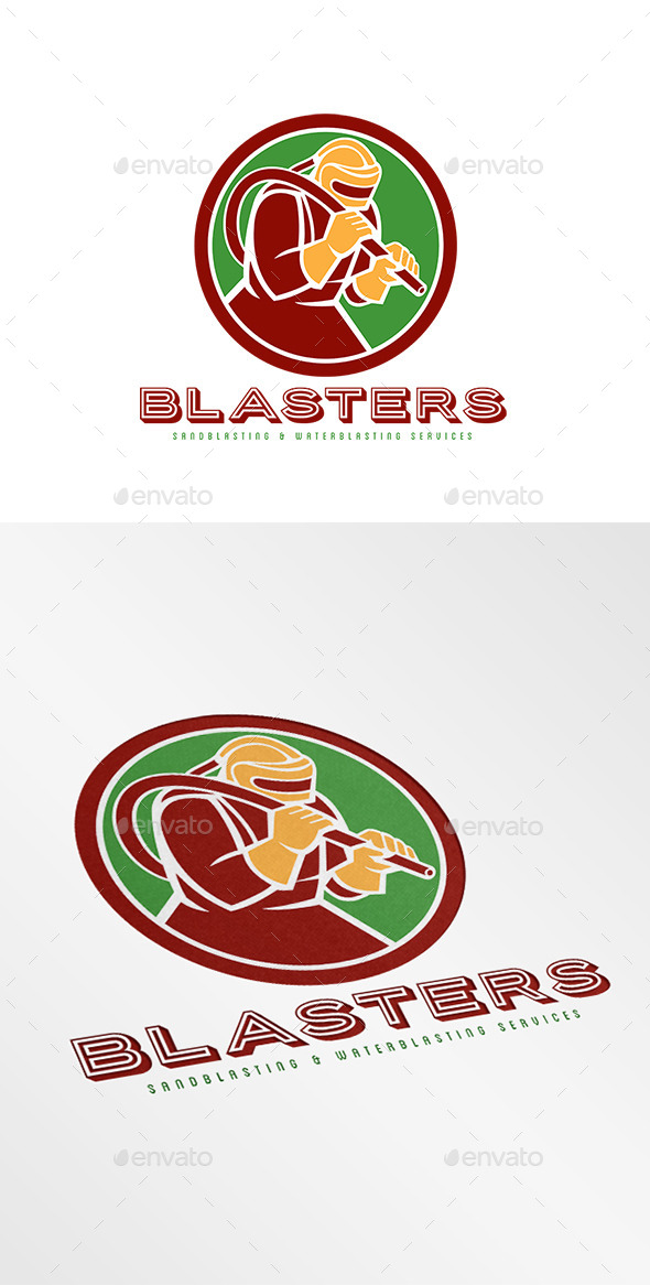 Blasters Sandblasting Logo - Humans Logo Templates