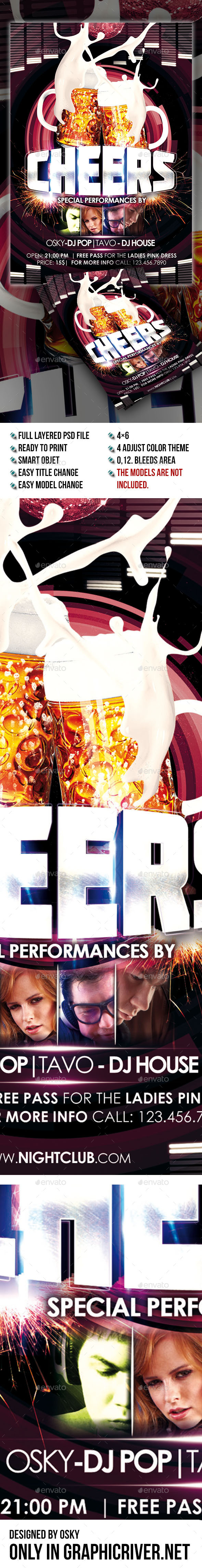 Cheers Party Flyer - Clubs & Parties Events