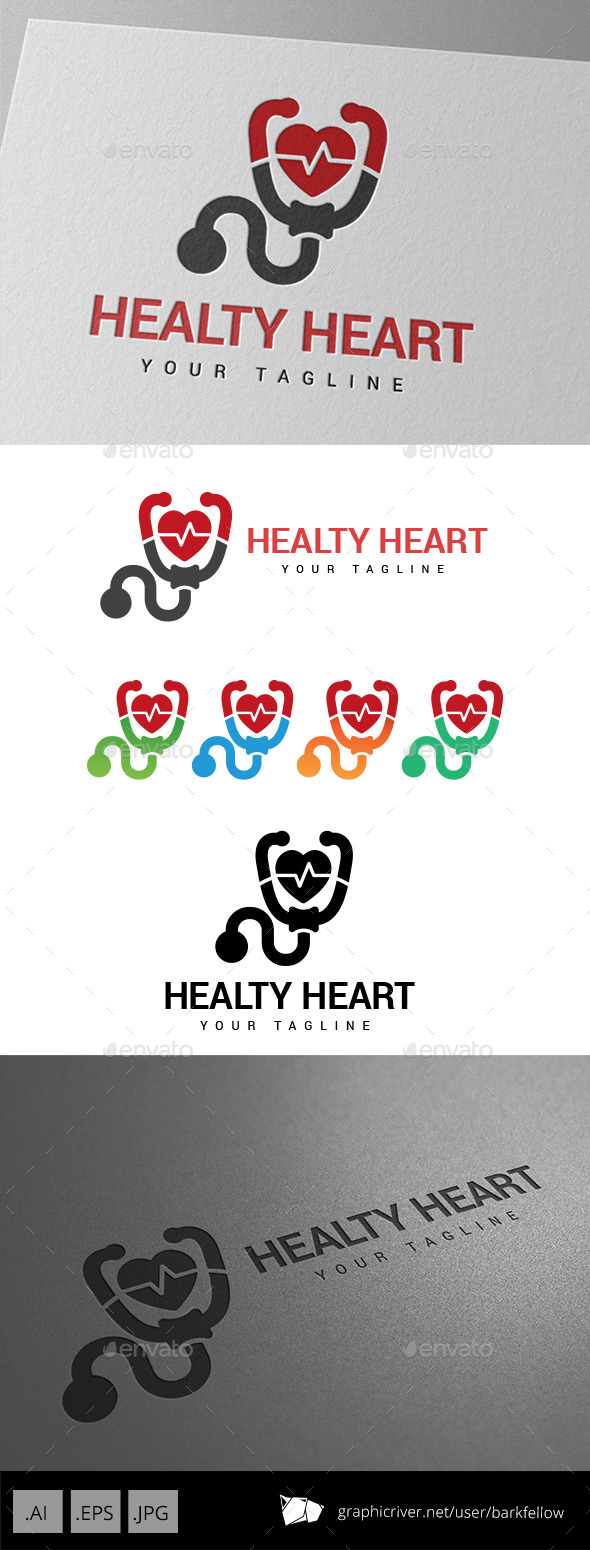 Healthy Heart Logo - Abstract Logo Templates