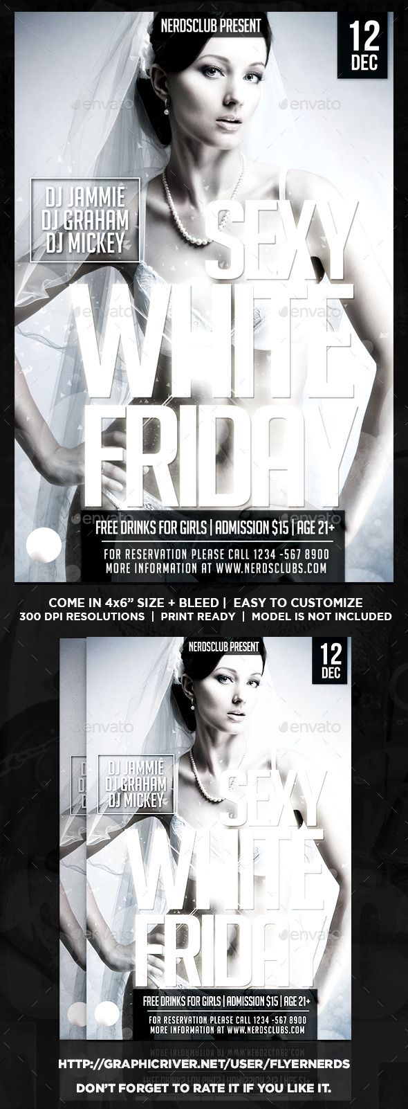 Sexy White Party Flyer - Clubs & Parties Events