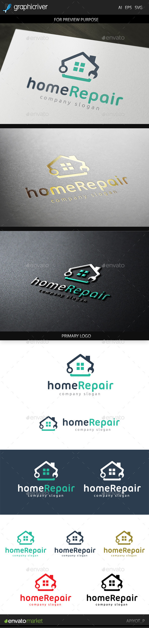 Home Repair Logo - Buildings Logo Templates
